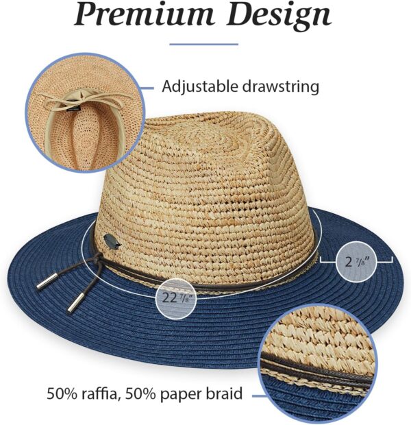 Wallaroo Hat Company – Women’s Laguna Fedora – Wide Brim Nat...