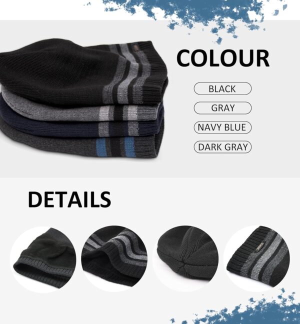 HiRui Knit Beanie Hats Winter Hats for Men Women-Warm Classi...