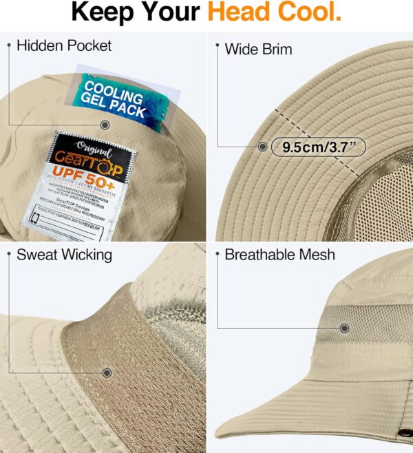 GearTOP Safari Sun Hat for Men and Sun Hats for Women UV Pro...