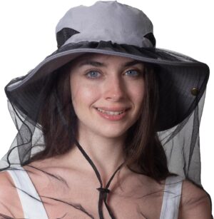 CAMOLAND Sun Hat with Removable Mesh Head Net Safari Hat Out...