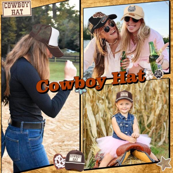 Meneng Western Brown Trucker Hat: Men Women Adjustable Snapb...