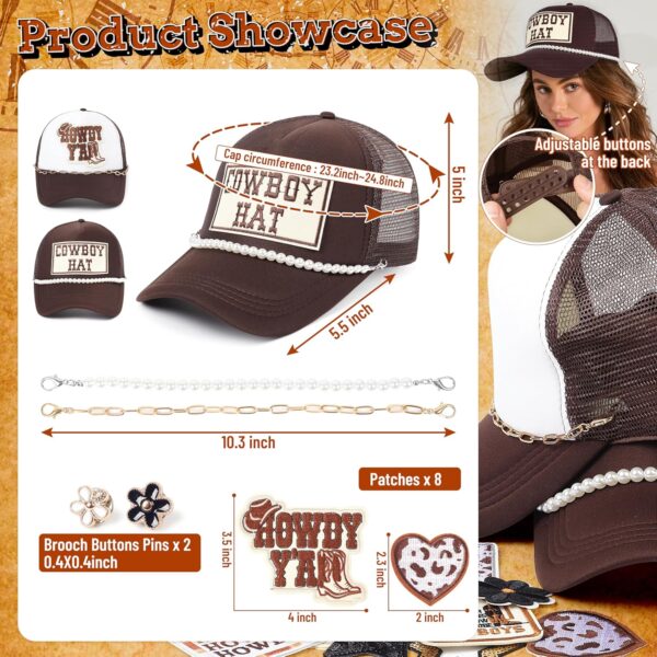 Meneng Western Brown Trucker Hat: Men Women Adjustable Snapb...